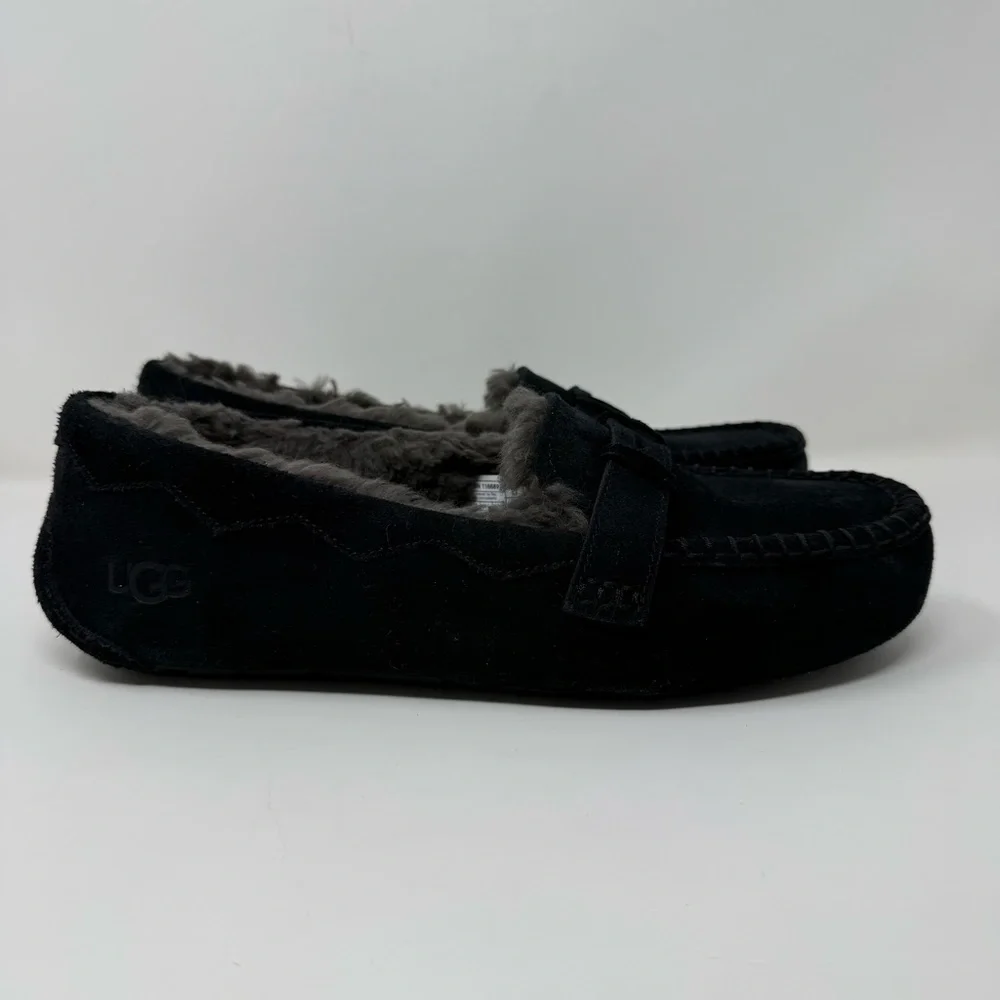 New UGG Women's Willow Moc Toe Loafer Black Sz 11 - Picture 3 of 13